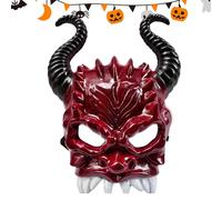 Générique Halloween Devil Face, fête costumée Demon Lucifer, Unisexe Fancy Dress Tentifit Scary Spooky Clothing Accessory for Cosplay Accessory Prop Masquerade Face Cover Halloween Masquerade
