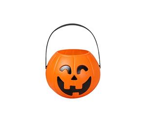 Générique Halloween Eimer Kürbis Tasche Süßigkeiten Schale Basket Seau À Bonbons À La Citrouille Avec Sac En Plastique, Déco Halloween, Accessoires De Déguisement