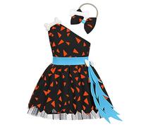 Générique Halloween Enfant en bas âge enfants Caveman Costume filles Halloween chien os historique Cavegirl robe princesse tenues (Black, 18-24 Months)