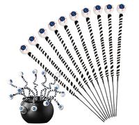 Générique Halloween Eyeballs, 10-Piece Spooky Eyeball Picks, Creepy Table Centerpieces, Lightweight Reusable for Living Room, Bedroom, Floral, Halloween Decorations, Black and White