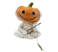 Générique Halloween Figures, Gothic Figurine, Pumpkin Mummy Statue, Spooky Character Decor, Tabletop Accent Ornament, Indoor Garden Shelf Setup, Home Party Use, 4.13x3.54x3.54 inches