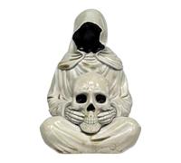 Générique Halloween Figurine - LED Resin Reaper Skull Light Ornament