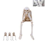 Générique Halloween Fireplace Simulation Skull Combination, Horror Skeleton Statues Resin Decor, See Speak Hear No Evil Skeleton Statues- for Home House Halloweens Party (Don't Listen)