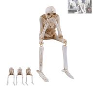 Générique Halloween Fireplace Simulation Skull Combination, Horror Skeleton Statues Resin Decor, See Speak Hear No Evil Skeleton Statues- for Home House Halloweens Party (Don't Say)