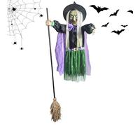 Générique Halloween Flying Witch Decor, Hovering Scary Witch Prop, Sound Activated Hanging Ghost, Creepy Hover Figure, Ideal for Tree, Lawn, Garden, Home, Yard, Porch, and Patio