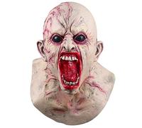Générique Halloween Full Latex Masks,Masque Homme Horreur Masque Effrayant Pour Bal Masqué Complet D'Halloween Mask Party Props Adulte Visage Cosplay Costumes Adultes (004 Rouge,Taille unique)