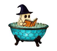 Générique Halloween Ghost Bubble Bath Night Lights, Adorable & Mysterious Ghost Decorative Lights, Cute LED Lamp for Halloween Party Bathroom & Bedroom Decor, Color-Changing Mood Light