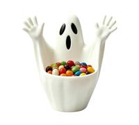 Générique Halloween Ghost Candy Dish Halloween Desk Decoration Cookie Tray | Cute Spooky Serving Holder for Sweets, Nuts & Chips, Seasonal Party Table Centerpiece for Home, Office, Apartment & Dorm