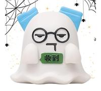 Générique Halloween Ghost Figurine - Cute Resin Decoration | Small Haunted House Accent for Bookcase Window Sill Bookshelf | Living Room Bedroom Car Ornament | Spooky Nightstand Coffee Table Decor