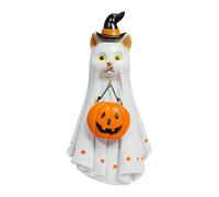Générique Halloween Ghost Figurine, Spooky Resin Statue, 6.38x3.82in Cute Ghost Decoration, Table Centerpiece Accent, Indoor Outdoor Display for Mantel, Haunted House, Porch, Window, Camping