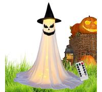 Générique Halloween Ghost Light Up, Light-Up Spooky Ghosts Effrayant Décor Debout, Comprend Un Éclairage LED, Une Grande Décoration Fantômes De Tissu Blanc Éclairé pour La Cour