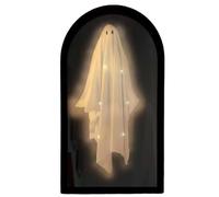 Générique Halloween Ghost Mirror, Light Up Haunted Mirror Decoration, Spooky Hologram Spirit with LED Glow, Ideal for Fireplace, Escape Room, Party, Bedroom, Kitchen, and Festival Use