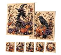 Générique Halloween Ghost Pearl 3D Diamond Art DIY Kit for Beginner Adults | Pearl Painting Kits,Spooky Cute Ghost Pumpkin Canvas Art, Fall Home Decor Wall Art, Beginner DIY Seasonal Party Gift(2 PCS C)