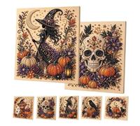 Générique Halloween Ghost Pearl 3D Diamond Art DIY Kit for Beginner Adults | Pearl Painting Kits,Spooky Cute Ghost Pumpkin Canvas Art, Fall Home Decor Wall Art, Beginner DIY Seasonal Party Gift(2 PCS B)