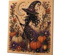 Générique Halloween Ghost Pearl Art DIY Kit, 3D Diamond Painting，Witch