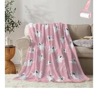 Générique Halloween Ghost Reading Book Blanket, Cute Fall Decorate Blanket Gifts for Spooky Season, Lightweight Cozy Soft Blankets for Homes Office