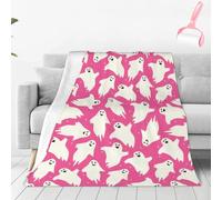 Générique Halloween Ghost Reading Book Blanket, Cute Fall Decorate Blanket Gifts for Spooky Season, Lightweight Cozy Soft Blankets for Homes Office