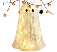 Générique Halloween Ghost Statue Light Lighted Tabletop Deor Display Accent | Halloween Confetti Light Up Ghost for Home Farmouse Entrance Living Room Bedroom Fireplace Bookshelf Dining Table