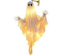 Générique Halloween Ghosts Outdoor | Large Cloth Vivid Photo Props | Floating Ghost Party Decorations | for Front Door Yard Patio Lawn Garden Pathway Home Haunted House Wall Party