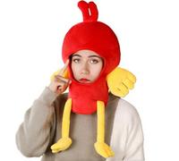 Générique Halloween Hats, Funny Chicken Cosplay Headgear, Soft and Comfy, Costume Accessory for Adults, School Events, Festivals, Masquerade, Night Out, Family Carnival, Kids Use