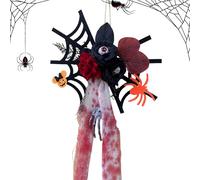 Générique Halloween Haunted House Decor, Creepy Spider and Skull Ornament, Scary Hanging Decoration Set, Ideal for Indoor Wall, Window, Door, Home Festival Party Decoration