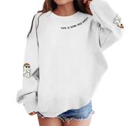 Générique Halloween Haute Fille Sweats à Capuche et pour Filles : des Hauts décontractés élégants avec imprimés Lettres Les fêtes d Halloween. Grande Taille(Blanc,9 Ans)