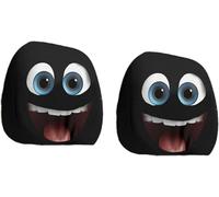 Générique Halloween Head Rest Cover for Car, Funny Cartoon Car Headrest Covers, Breathable Fabric, Universal Fit, for Road Trips, Parties and Parades (A-2)