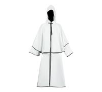 Générique Halloween La Lumière Vieillit L étonnante Histoire De Science Médiévale Cape à Capuche Couleur Unie pour médiéval Unisexe Déguisement Cosplay Bokuto(Blanc,S)