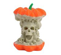 Générique Halloween Light, Skull Pumpkin Table Lamp for Spooky, Creepy Glow with Festive Decoration, Scary Ornament for Indoor, Outdoor, Yard, Porch, Party, Home, Desk and Garden, 2.75x3.78 inches