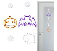 Générique Halloween Lights Indoor, 3 Pieces Suction Cup Lights, Bright and Fun Lighting, Cute Pumpkin Decor for School Kitchen College Bedroom Window Living Room Classroom Dorm