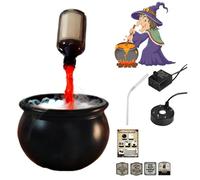 Générique Halloween Magic Floating Potion Bottle, Maker Fogger with Black Witch Cauldron DIY Magic Floating Bottles Halloween Skeleton Splash Guard, Spooky Hocus Pocus Party Decor for Home Garde
