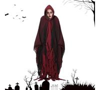 Générique Halloween Medieval Cloak - Costume du Cap pour adulte | Premium Long Hooded Witch Vampire Cosplay Robe Masquerade Stage Show, Haunted House Party Decoration, Horror Atmosphere Accessory