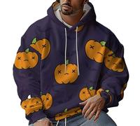 Générique Halloween Mike Sweats Capuche Femmes Sweat à Manches Longues pour Halloween, Pull décontracté avec Poche, Nouvelle 2025 Essentiels(Light Violet,L)