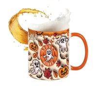 Générique Halloween Mug, Funny Ceramic Cup, Spooky Tea Cup, Travel Coffee Cups for Men, Women, Lovers, Birthday, Autumn, Christmas, Thanksgiving, Holiday, Fall Party, Coworkers, 3.74x3.15 inches
