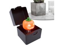 Générique Halloween Music Box, Pumpkin-Themed Wind-Up Musical Case with Vintage Melody 2.76x2.83x2.83 inches, Spooky Holiday Decoration Gift for Kids Collectors Adults Home Tabletop Events