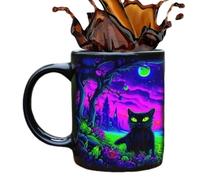 Générique Halloween Mysterious Black Cat Mug - Ceramic Novelty Coffee Cup | Tasse mignonne et festive pour le jus de bière au lait et toutes les boissons | Cat tasses - pour le travail adultes amis