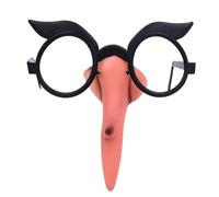 Générique Halloween Nose, Witch Glasses, Makeup Prop, Lightweight Pp Material, Fun Party Design, Dress Up Party Masquerade Decoration, Costume Nose, Clown, 5.12x5.12 Inches