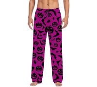 Générique Halloween Pantalon Cargo Enfant décontracté pour homme, de nuit d avec cordon serrage à la taille et poches latérales, coupe décontractée Pantalons Sueur Ensembles Homme(Rose vif,XXL)