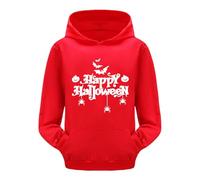 Générique Halloween Pantalon Taille Haute Fille Enfant en Bas âge garçons Filles à Manches Longues Lettre Imprime Sweat Capuche Chaud Hauts Pull Enfants Torsadé Homme(Rouge,9 Ans)