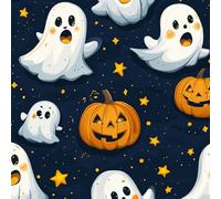 Générique Halloween Papier Peint Autocollant 0.4X3 M Meuble Film Décoratif Citrouille Étoile Imperméable Mat Stickers Collant Rouleau Facile à Nettoyer et Amovible pour Surface Porte Armoire Cuisine