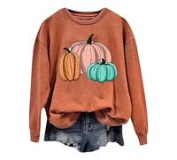 Générique Halloween Plaid Maman Sweat à Capuche surdimensionné en Polaire pour Femme, Sweat-Shirt Manches Longues, Motif d Amusant, Automne et Hiver Original(Orange,XXL)