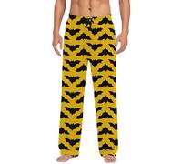 Générique Halloween Pull Marseille Homme Pantalon décontracté pour homme, de nuit d avec cordon serrage à la taille et poches latérales, long confortable Survêtement Essentiel(Jaune,3XL)
