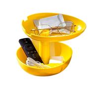 Générique Halloween Pumpkin Serving Bowl, 19.8x17x16.2cm Double-Layer Detachable Pumpkin Cookie Dishware & Serving Pieces Tray, Snack Storage Bowl Anti-Slip For Studies Bedroom Party Den Shelf