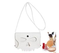 Générique Halloween Purse Hollow Skull Black PU Leather Bag Gothic Costume