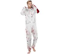 Générique Halloween Robe Anniversaire 1 an Fille High Combinaison d à Capuche et Fermeture éclair imprimée pour Parents Enfants (Style père) Bustier Enfant(Blanc,L)