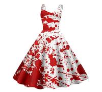 Générique Halloween Robe Gothique Femme,Femmes Princesse Vêtements Gothiques Corset Costume de Renaissance Dresses Scream Robes Grande Taille Carnaval fête