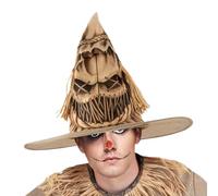 Générique Halloween Scarecrow Hat, Role-Playing Costume Accessory, Soft Cosplay Dress-Up Prop, Adjustable Design, Rustic Style Finish for Men Women Photography Rural Theme Party Halloween