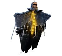 Générique Halloween Skeleton Flying Ghost, Lighted Floating Ornament with Fog Effect, Adorable Hanging Halloween Decoration for Garden Yard Courtyard Wall Classroom Carnival, 31.5x24.02 inches