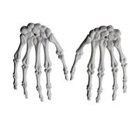 Générique Halloween Skeleton Hands, Realistic Horror Decor Arms, 6.1x3.94x0.79 inches Hangable Fake Hand Ornaments for Haunted House, Porch, Windowsill, Mantel, Desk, Halloween Party, Seasonal Setup