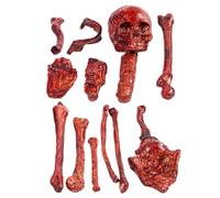Générique Halloween Skeletons, Realistic Bone Decoration Set, 17.72x8.66x7.87 inches, Sturdy Bones, Easy Lawn Setup, Spooky Prop Kit for Haunted House, Yard Display, Graveyard, Carnival Party Scene